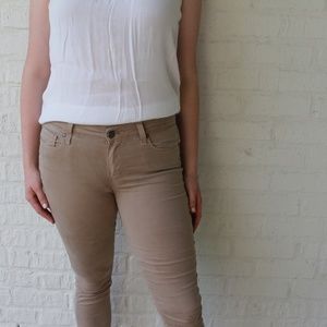 PAIGE DENIM TAN SKINNY JEANS